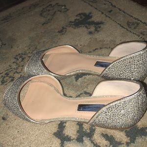 Silver Sparkly Flats